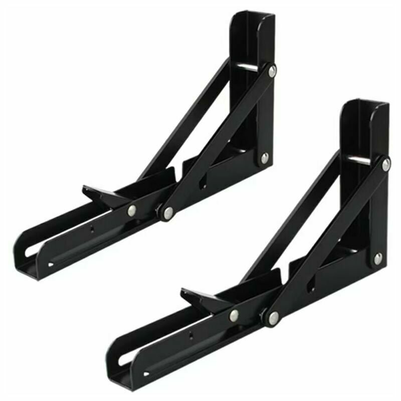 Лот из 2 этажей 300 мм опорная консоль складная нержавеющая сталь фреска складная 30 см x 15 см максимальная нагрузка 60 кг - нуар — —