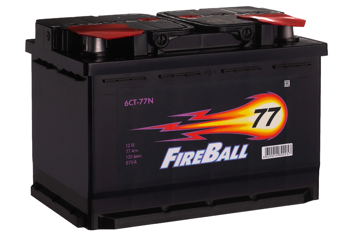 Аккумулятор FIRE BALL 6СТ-77 (1) N