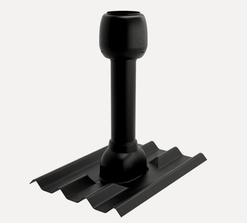 Изображение товара Вентиляционная труба ондулин черепица, цвет черный, высота 70см