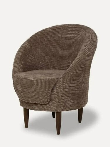 Изображение товара Кресло алекс 68х72х85 см, нераскладное, на ножках, коричневый плюш-велюр