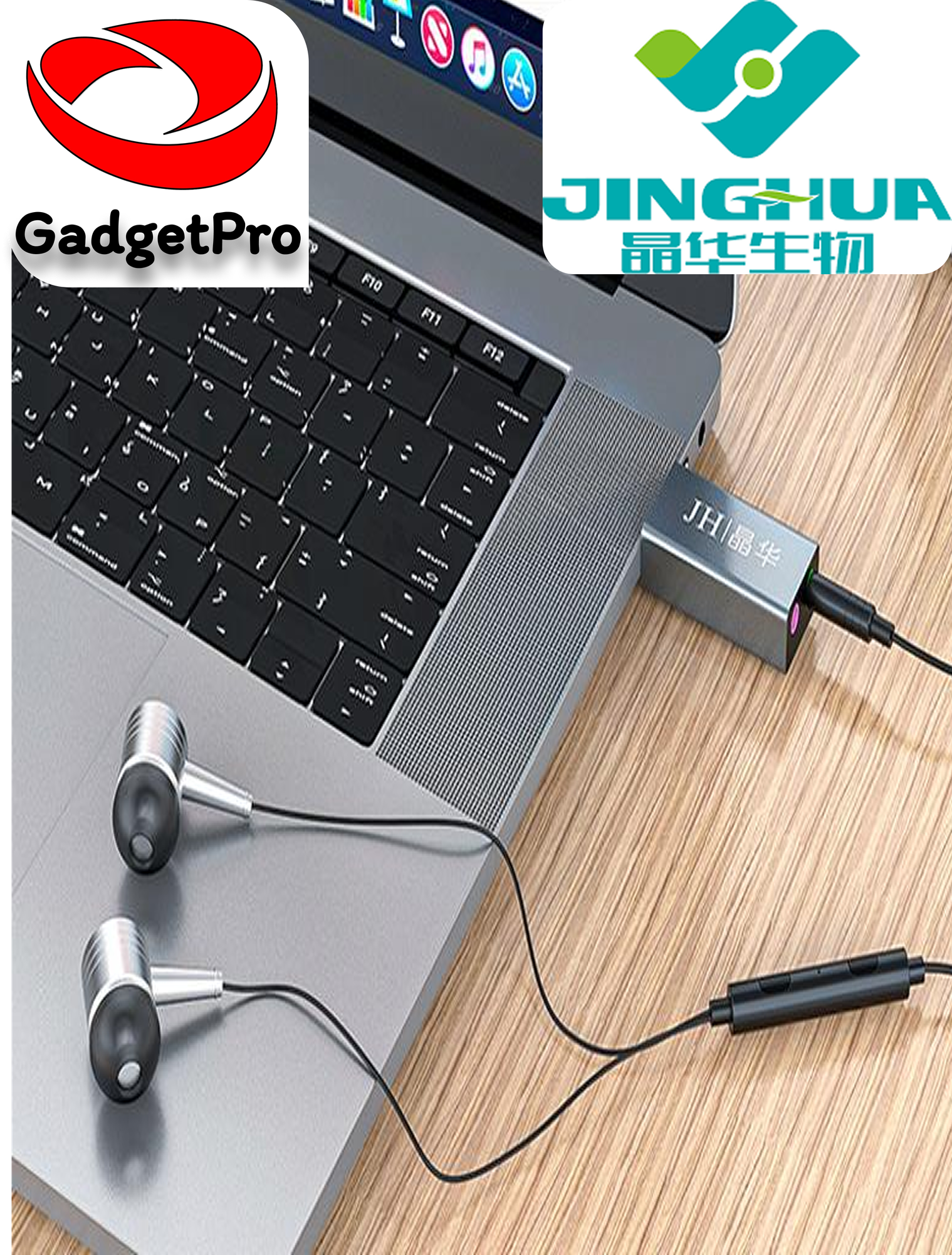 Звуковая карта JINGHUA Z167A, 3D, USB, с портом для наушников и микрофоном