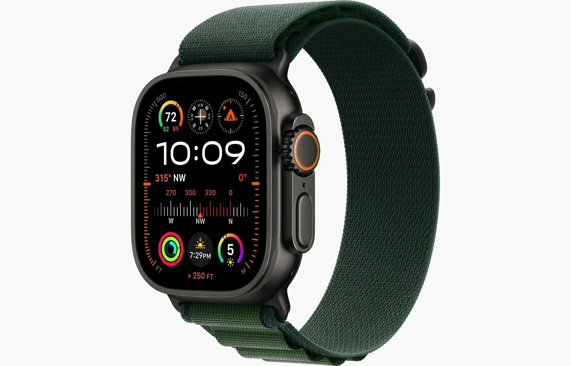 Смарт-часы Apple Watch Ultra 2 2024, GPS, Cellular, титановый корпус, ремешок Black Trail Loop