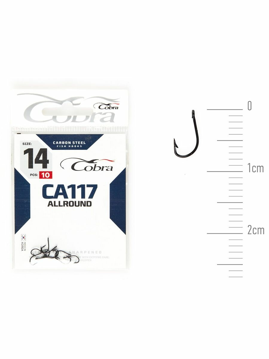 Крючки Cobra Allround FUNA серии CA117 размер 014 (упк.10шт.)
