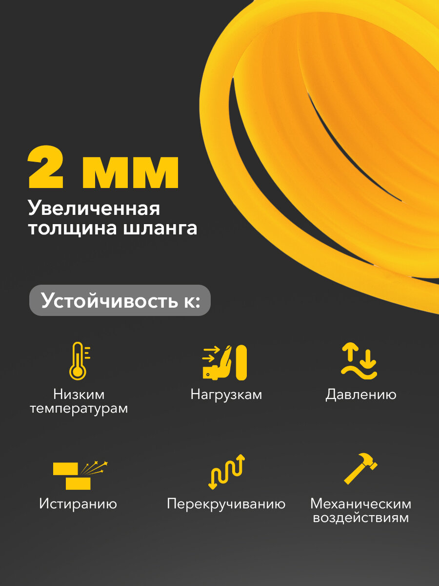 Шланг спиральный KRANZ, для компрессора, быстросъемное соединение, длина 5 м — фото 1