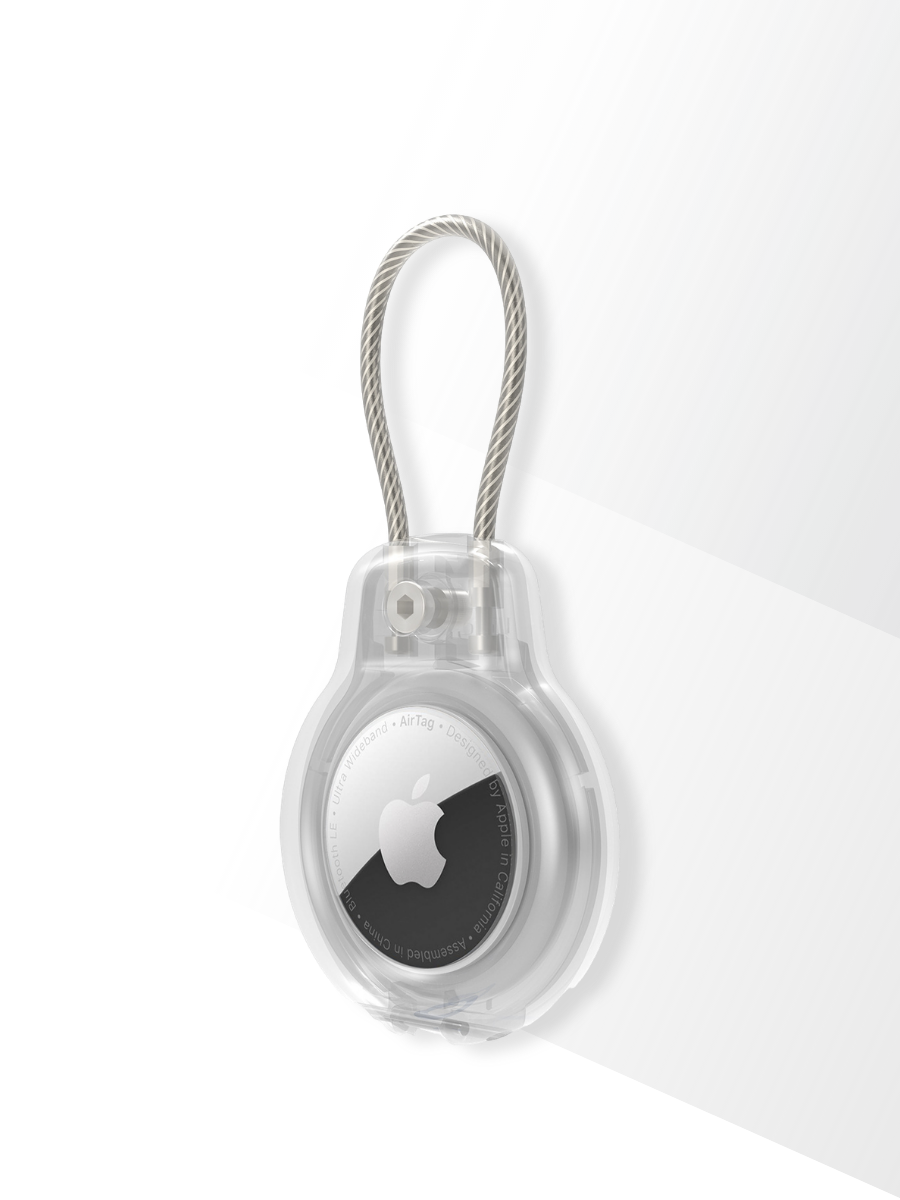 Чехол-бампер для Apple AirTag, прозрачный, ударопрочный, полиуретановый — фото 1