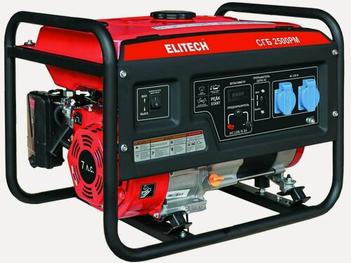 Изображение товара Бензиновый генератор Elitech СГБ 3000P (180643), 2500Вт, 2 розетки 220В