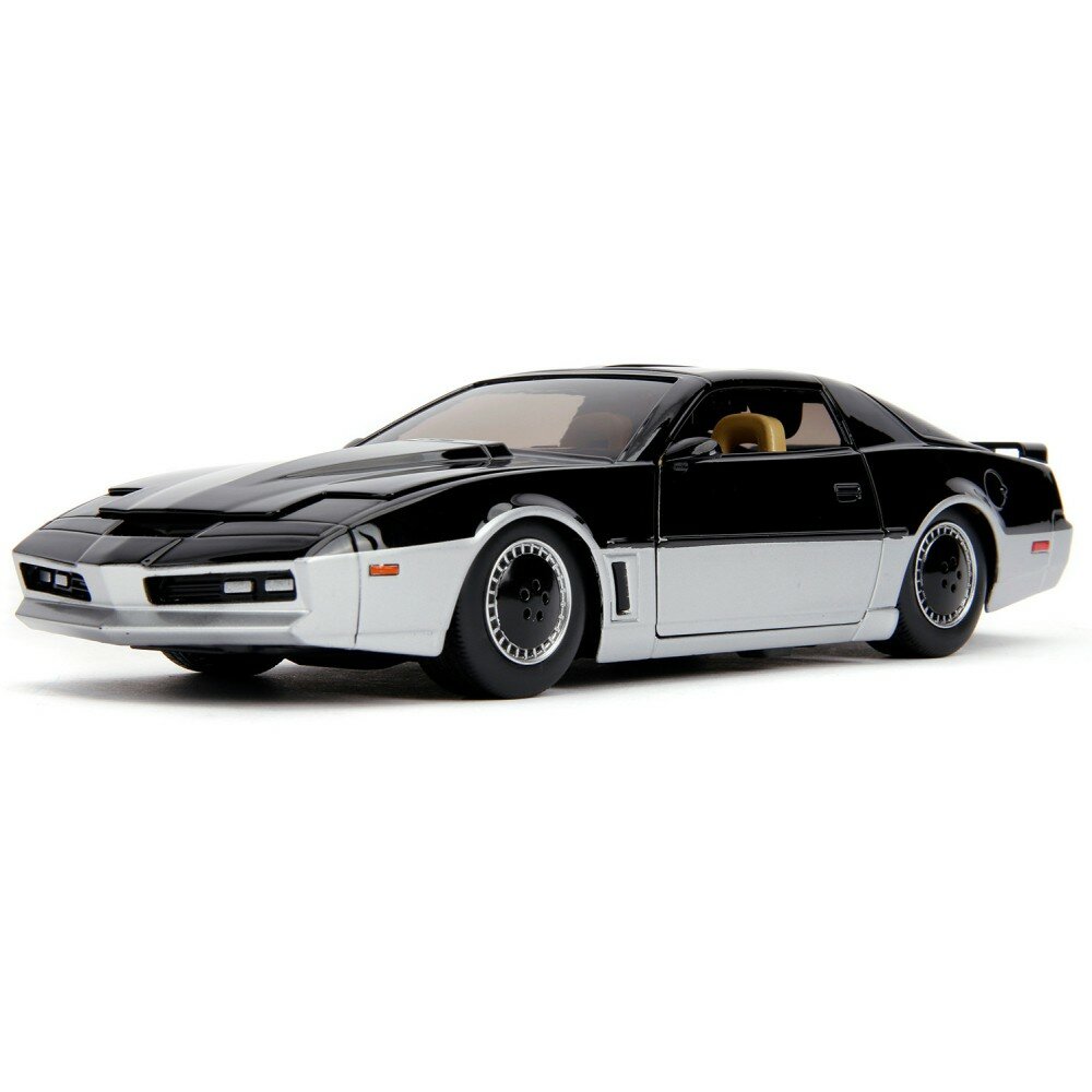 Модель автомобиля Jada Toys Hollywood Rides Knight Rider 1982 Pontiac Trans AM: K.A.R.R (with Try Me & Light) (Glossy Black with Silver) (1:24) 31115