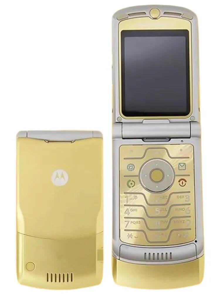 Мобильный телефон Motorola RAZR V3, золотой