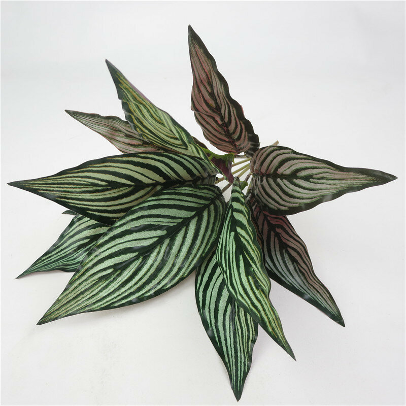 Sinteticheskiy zelenyy rasteniye emiliya sonchifolia i rodea japonica dlya wall art i doma dekoratsii s prochnym materialom zelenyy