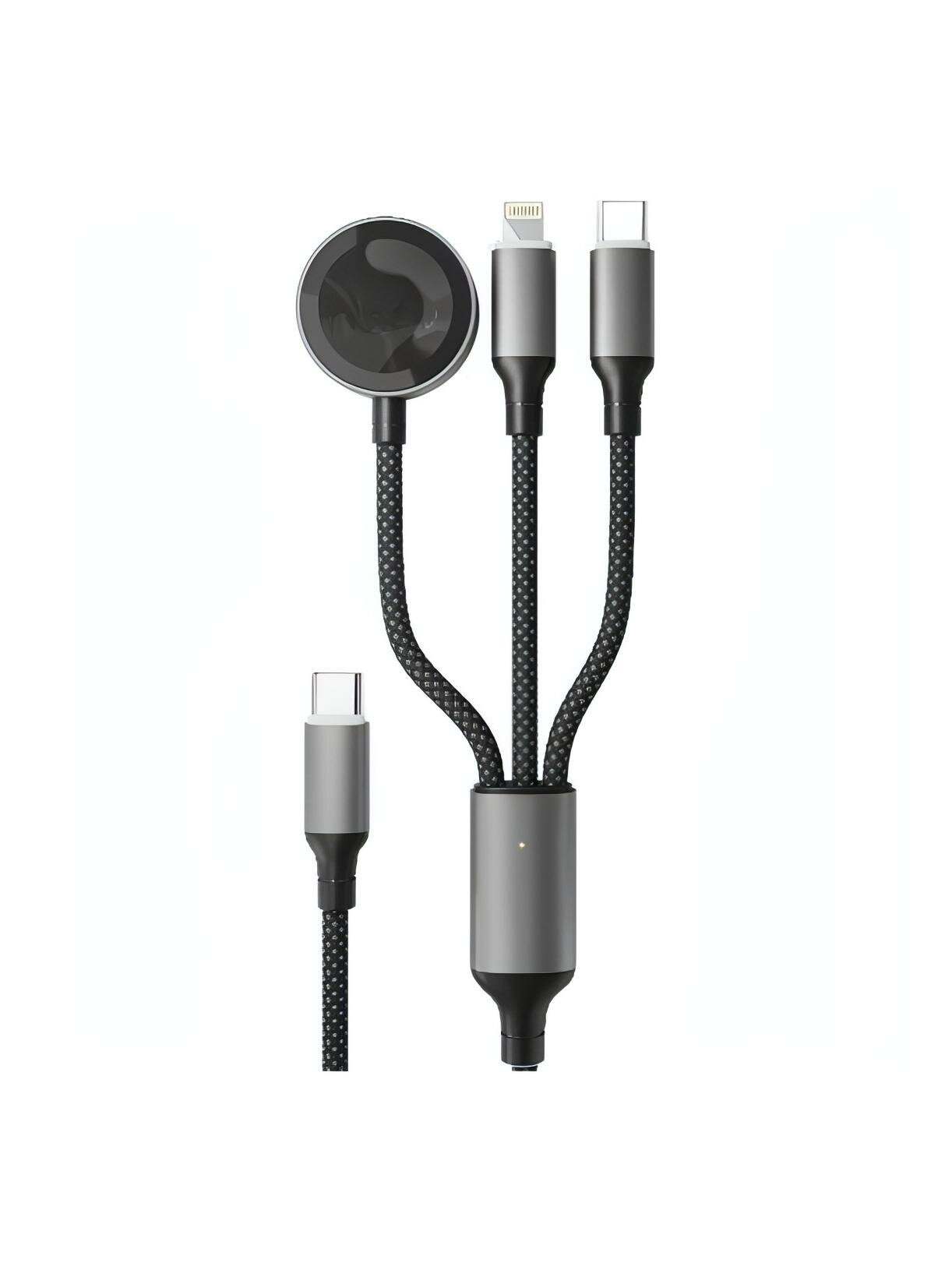 Кабель vlp 3 в 1 (USB-С-USB-C+Lighting+Watch) 1.2м