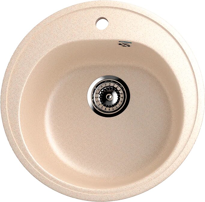 Мойка кухонная Ulgran U-101 -328 50x50 мойка для кухни бежевая матовая круглая российская