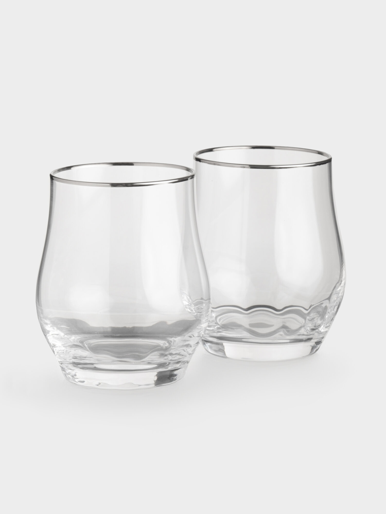 Стакан, 350 мл, 2 шт, стекло, с серебристым кантом, Rhapsody — фото 1