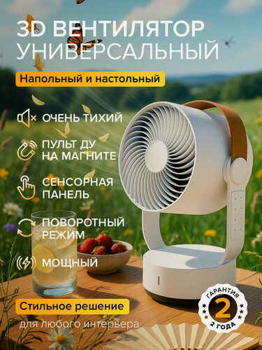 Изображение товара Универсальный вентилятор Stadler Form Leo, L-035, с пультом, воздушный удар до 8 метров, белый