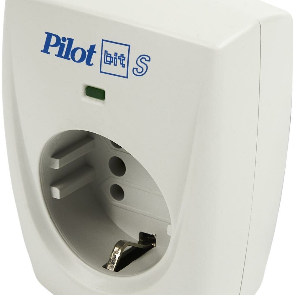 Сетевой фильтр Pilot Bit S 1 розетка с заземлением 3500 Вт цвет серый