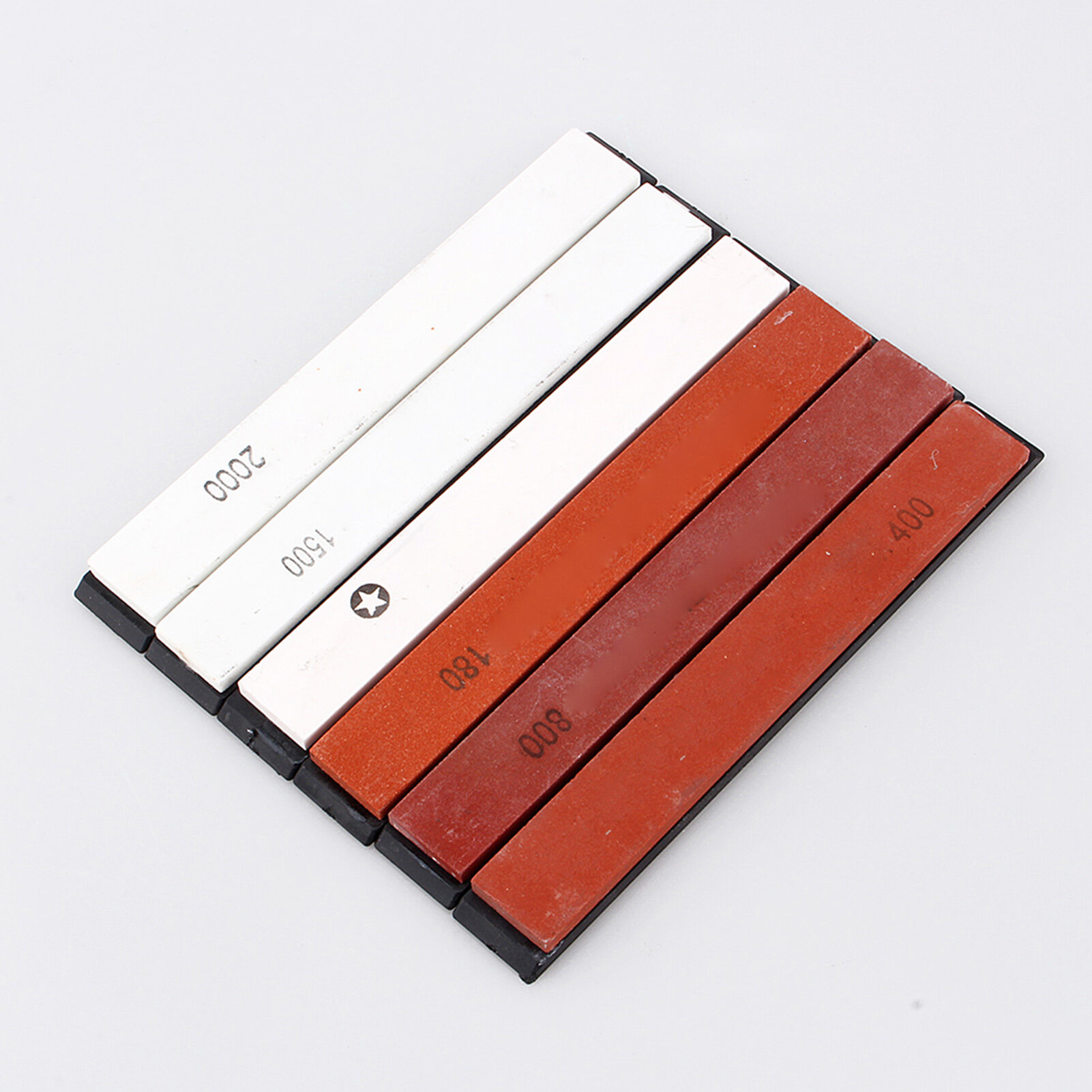 Набор точильных камней из 6 шт, зернистость 180 # 400 # 800 # 1500 # 2000 # 3000 # для кухни, универсальный камень с алмазным покрытием для острых ножей, ножниц и лезвий — фото 1