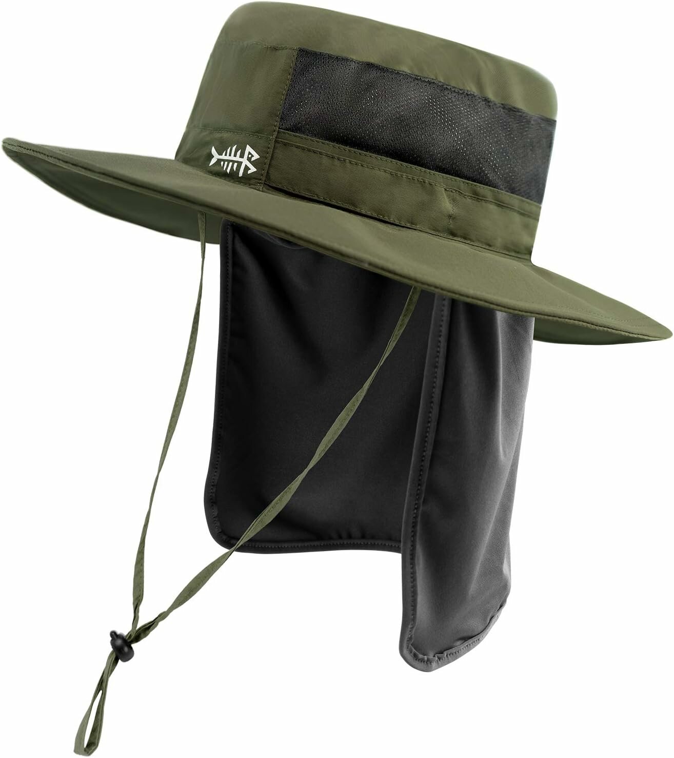 Панама для рыбалки с водоотталкивающим покрытием и съемной защитой шеи от солнца