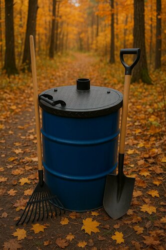 Изображение товара Крышка на бочку из под масла 200 л. для сжигания мусора Ø62,5 см, сталь 3 мм