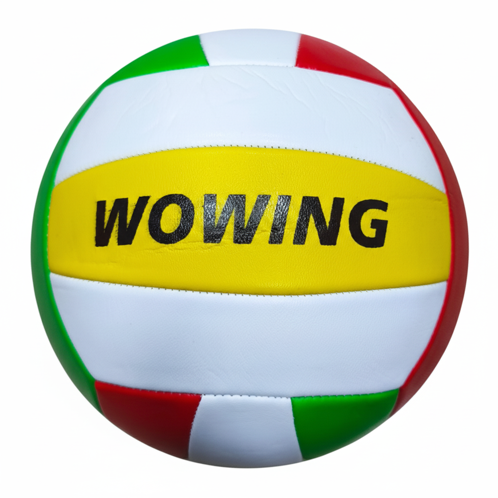 Волейбольный мяч WOWING №5, армированная камера, на растяжках, неоновый, универсальный