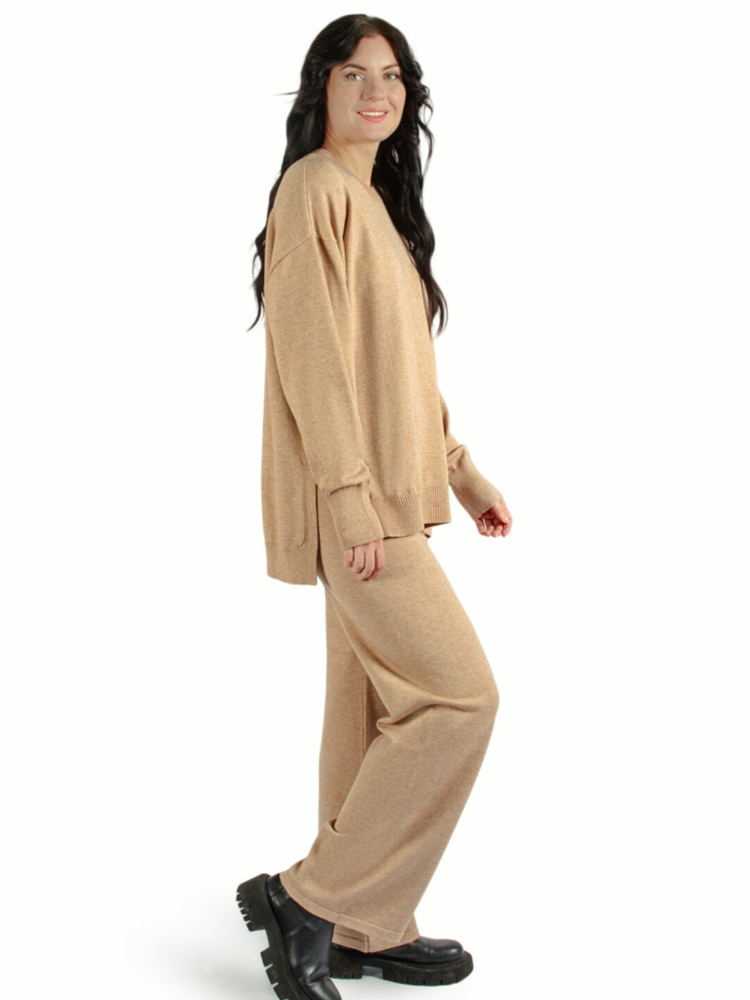 Комплект одежды  Двойка женская, размер 2XL-3XL, 430S бежевый