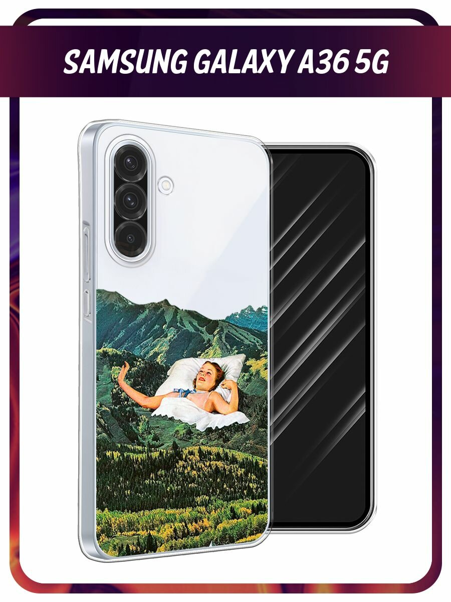 Чехол на Samsung Galaxy A36 5G / Самсунг A36 5G с принтом Good morning, my darling, прозрачный