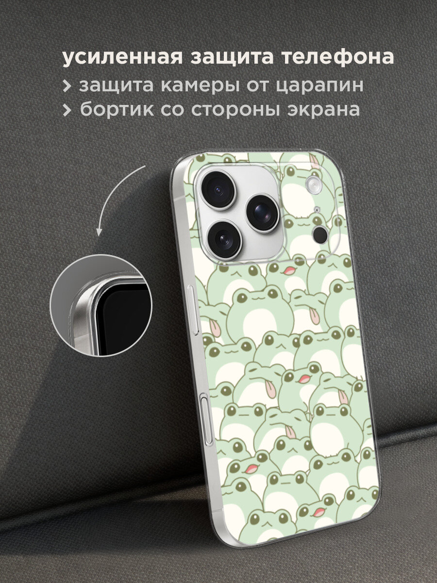 Чехол на Apple iPhone 17 Pro Max / Айфон 17 Про Макс с принтом Море жабок — фото 1