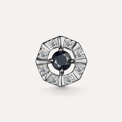 Изображение товара Подвеска, белое золото, 585 проба, сапфир, бриллиант