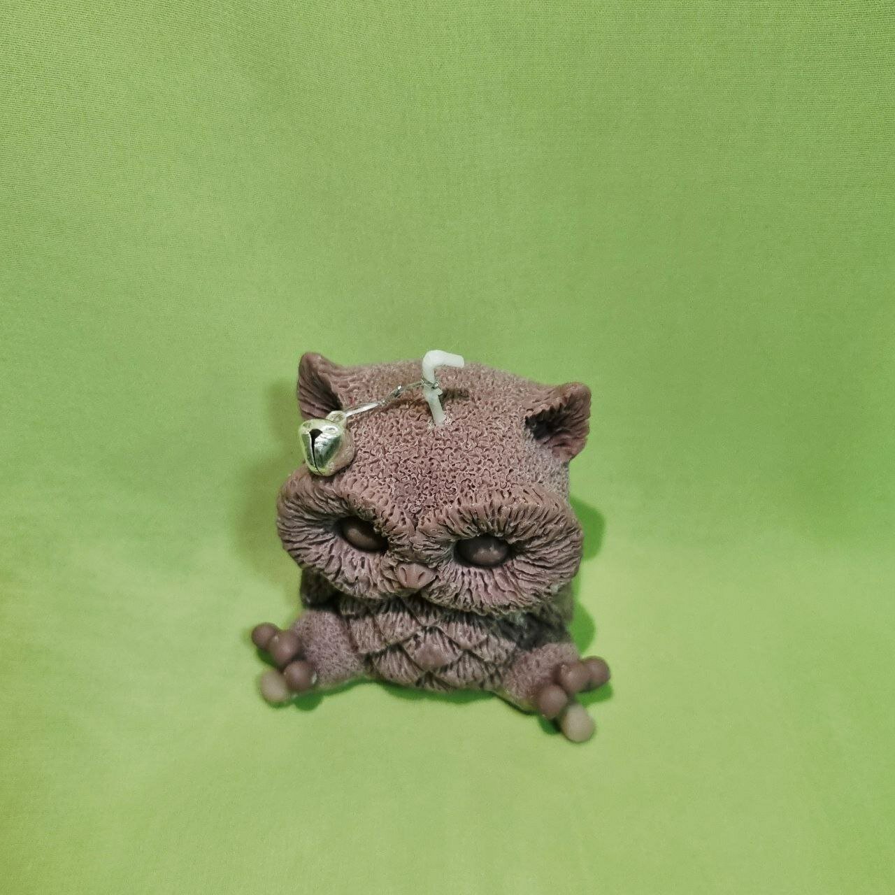 Свеча "Новогодний декор", сова, коричневая, 6 см, время горения 40 часов — фото 1