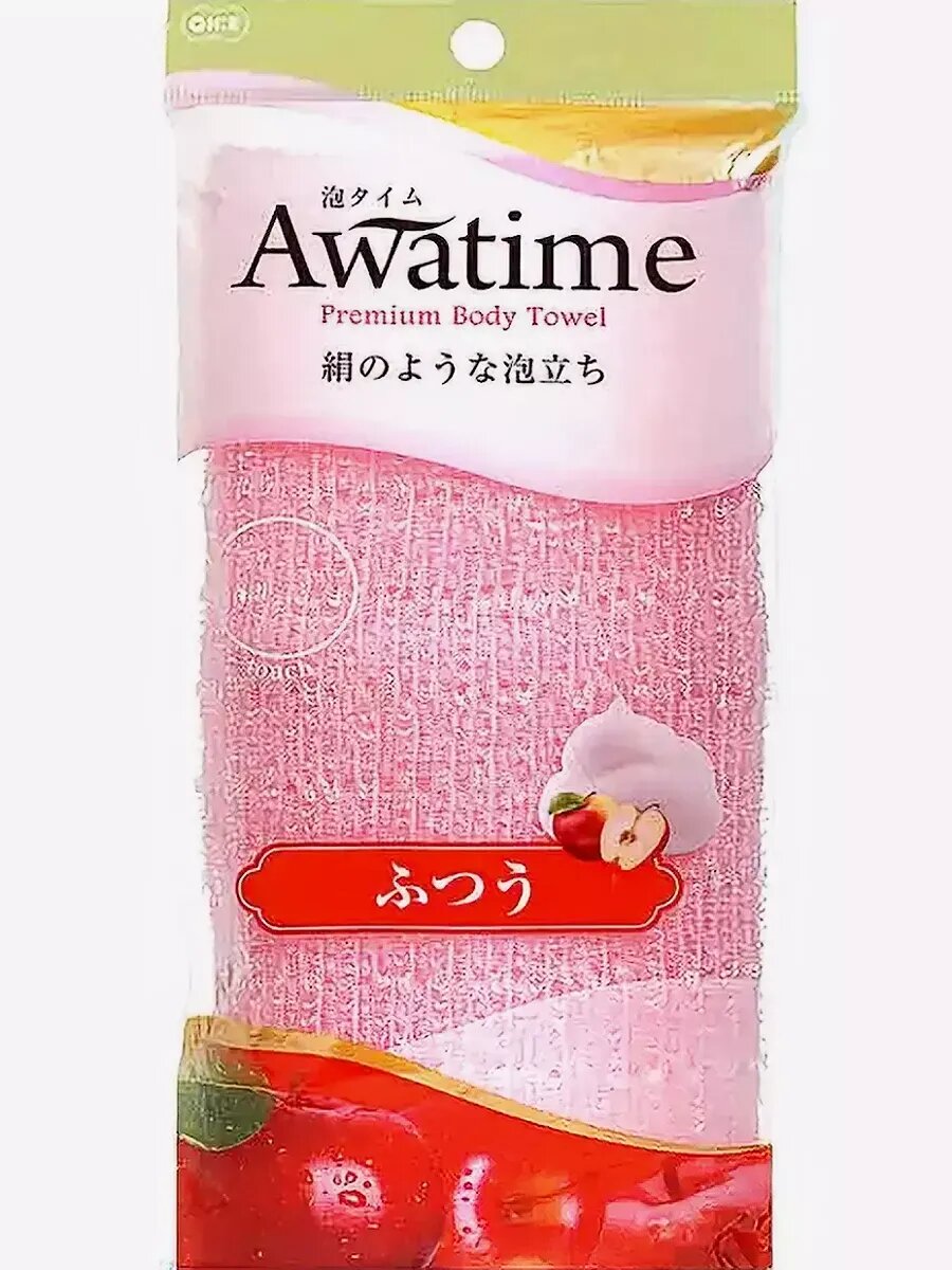 Мочалка для тела средней жесткости (розовая)