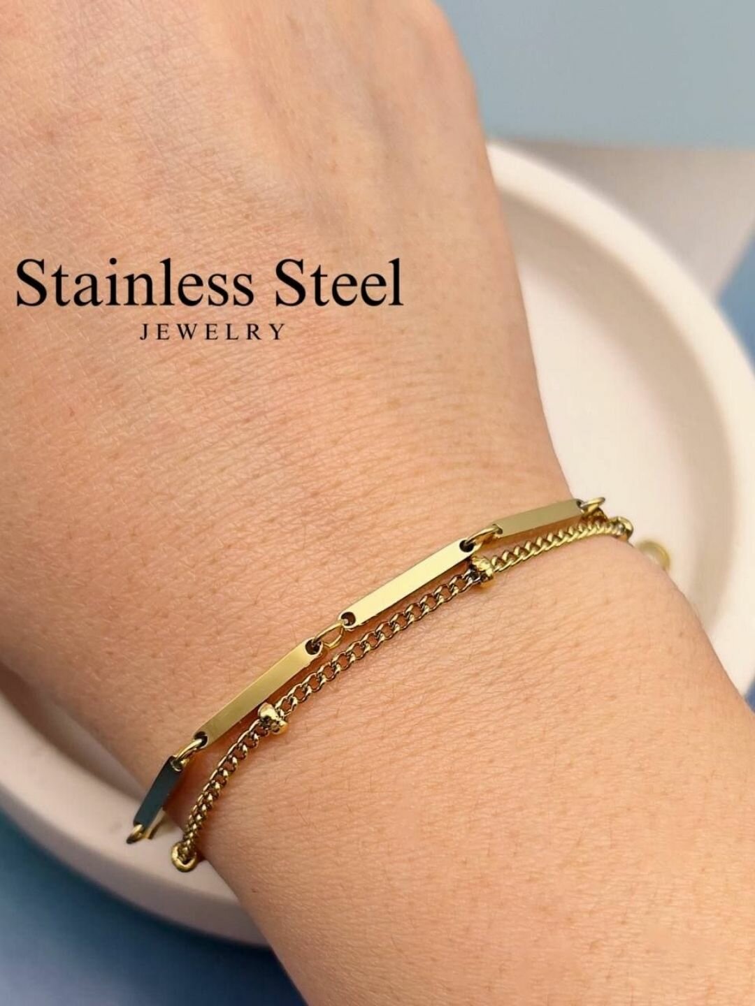 Браслет-цепочка, фианит