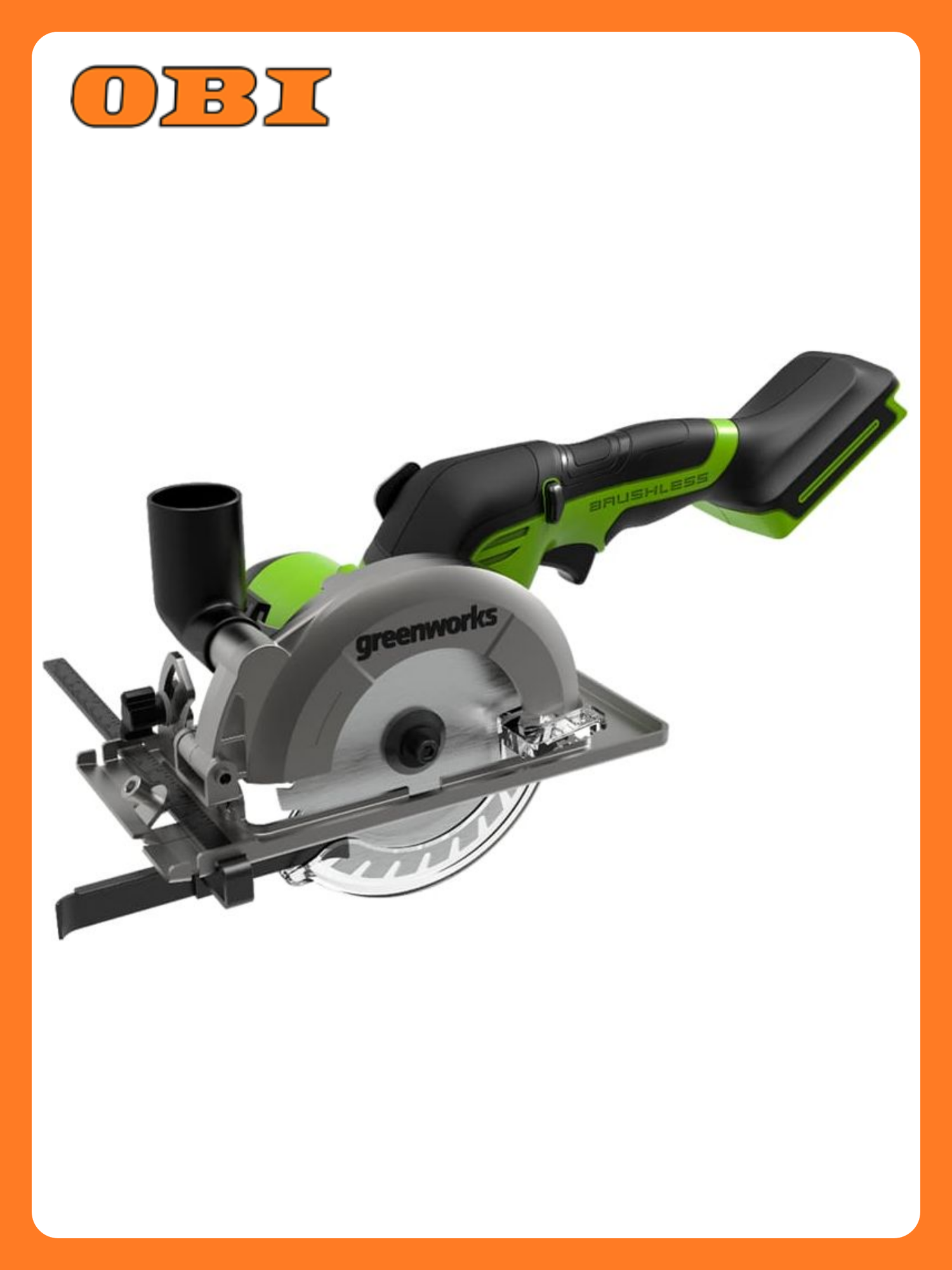 Пила циркулярная аккумуляторная Greenworks G24MCS 24 В без АКБ и З/У