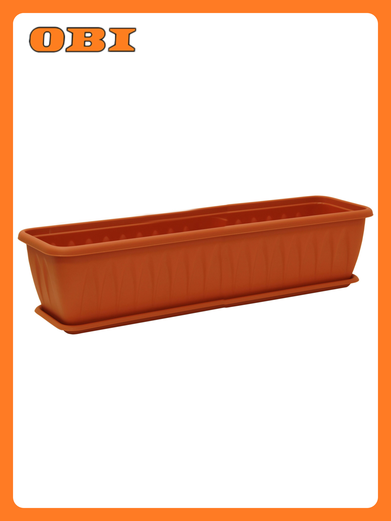 Ящик балконный М-Пластика IDEA Алиция с поддоном терракотовый 80х185х155см