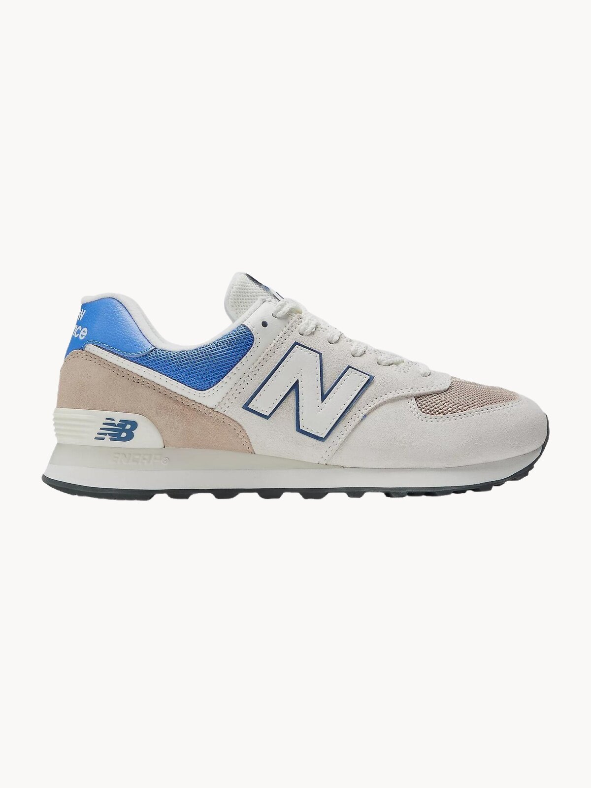 Кроссовки New Balance 574, размер 8 US, бежевый/голубой/белый
