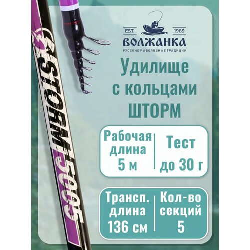 Волжанка, Удилище болонское Шторм, 5м, до 30г