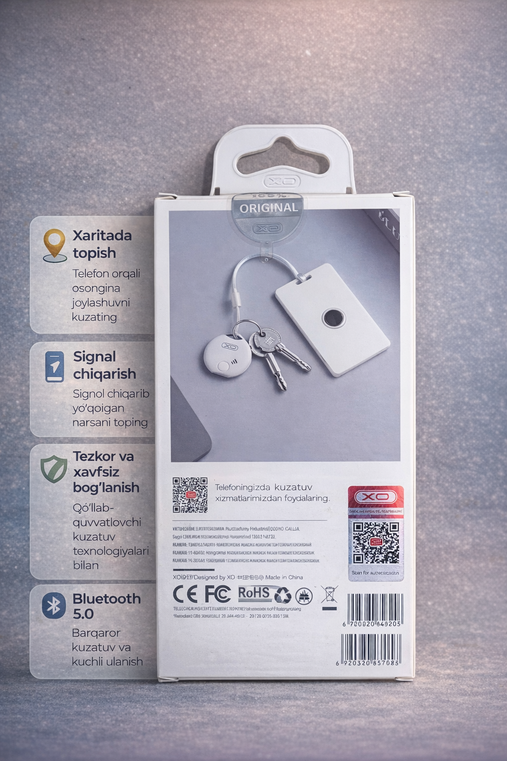 Быстро находите потерянные вещи с помощью iPhone! Умный трекер XO LP03 с поддержкой Apple Find My обеспечивает точное