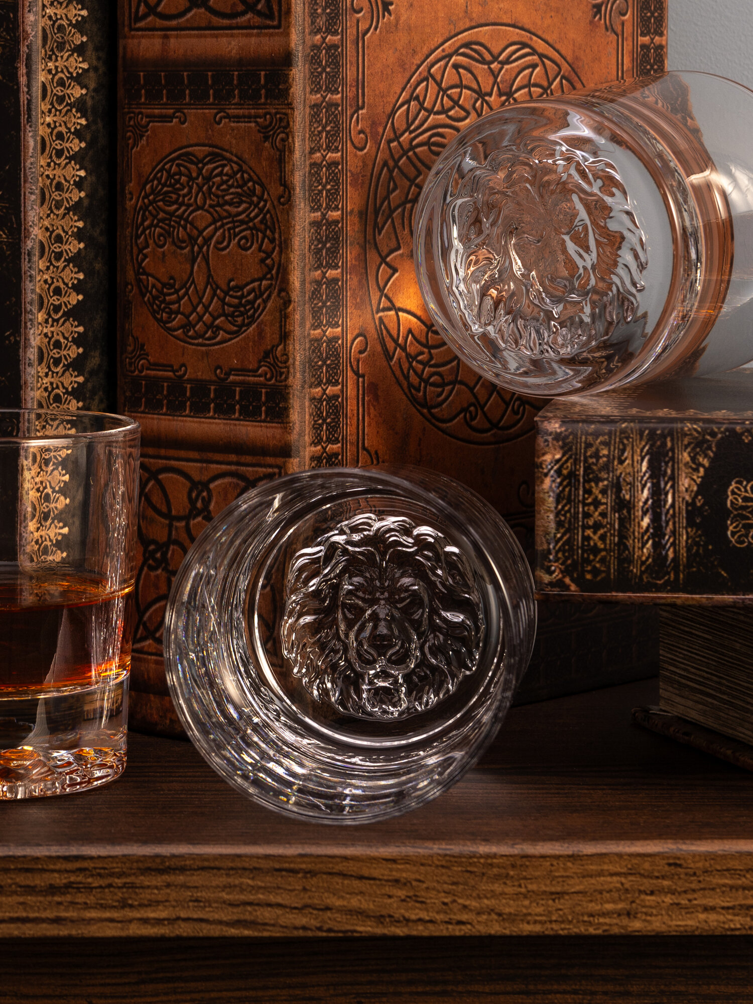 Набор стаканов для виски Lefard "LION", 4 шт, 310 мл, стеклянные — фото 1