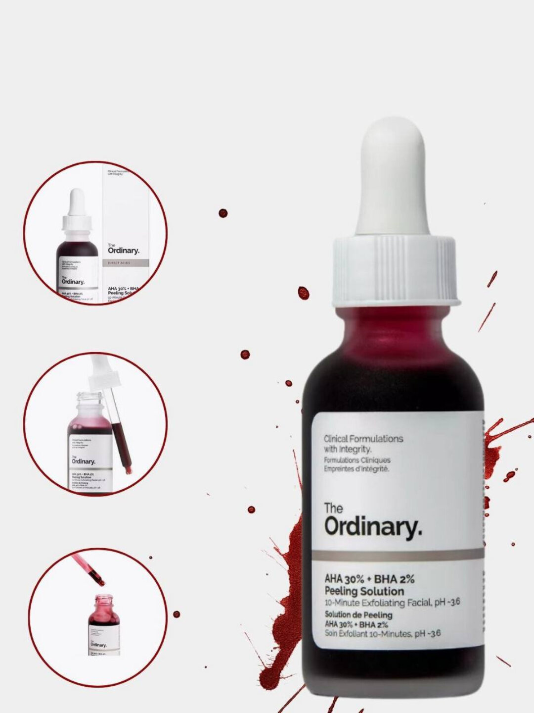 Отшелушивающий пилинг-раствор The Ordinary AHA 30% + BHA 2%, 30 мл