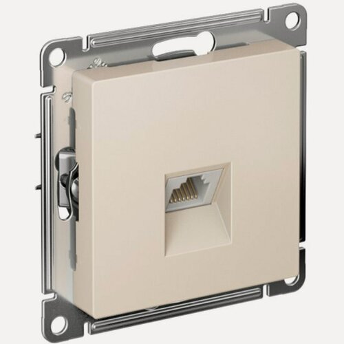 Изображение товара Розетка компьютерная RJ45 Systeme Electric (schneider Electric) SCHNEIDER ELECTRIC AtlasDesign, кат. 5Е, механизм, бежевый