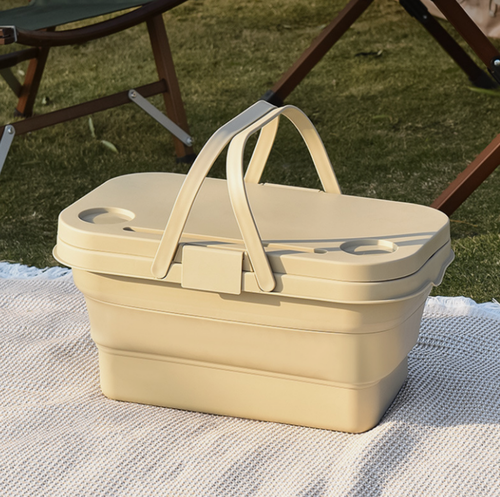 Изображение товара Корзина складная MyPads 2в1 из прочного пластика для рыбалки, кемпинга и пикника