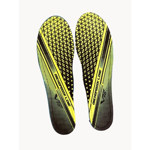 Стельки V76 хоккейные, ортопедические, желтые, липучка, 36 размер