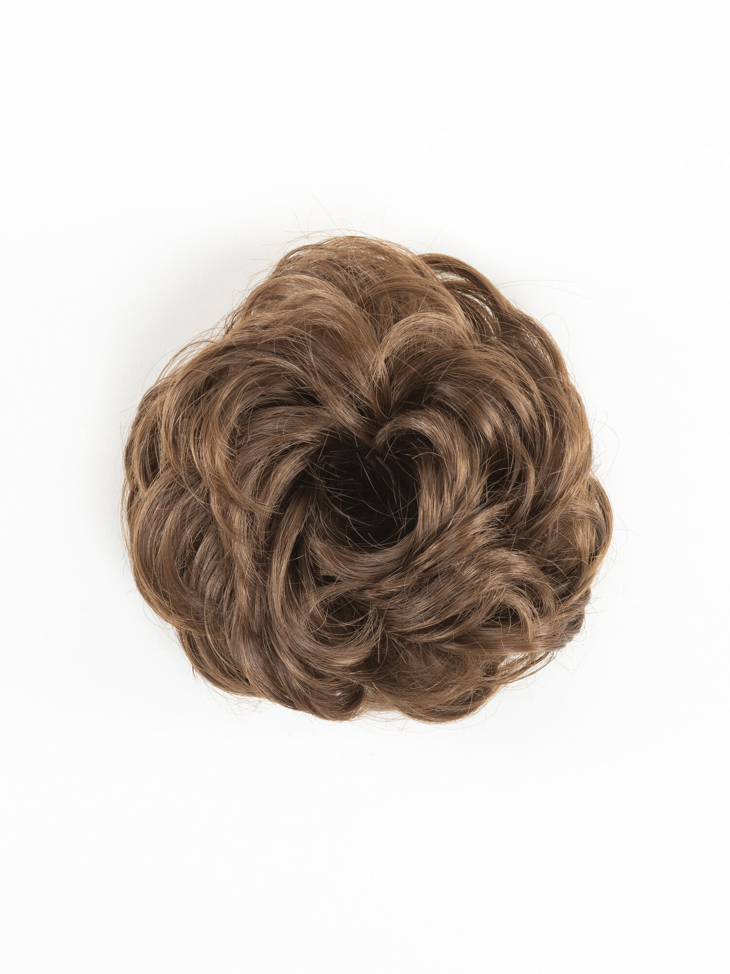 Резинка для пучка накладная шиньон коричневый, искусственные волосы — фото 1