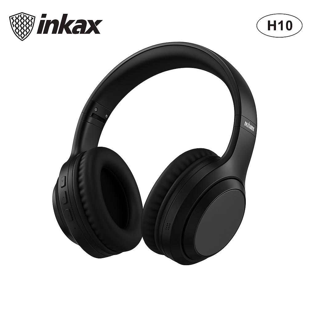 Наушники True Wireless INKAX H10, Bluetooth 5.0, проводное подключение, чёрние