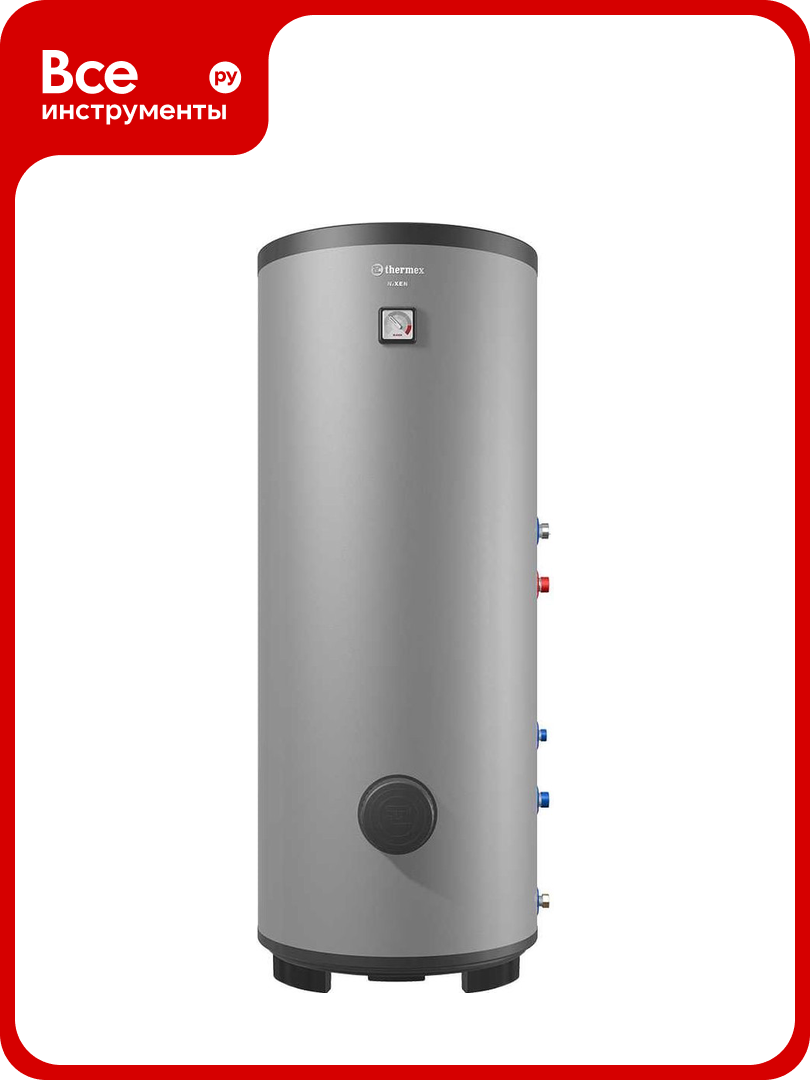 Водонагреватель Thermex Nixen Combi, 200 л, вертикальная установка, верхняя подводка, серый