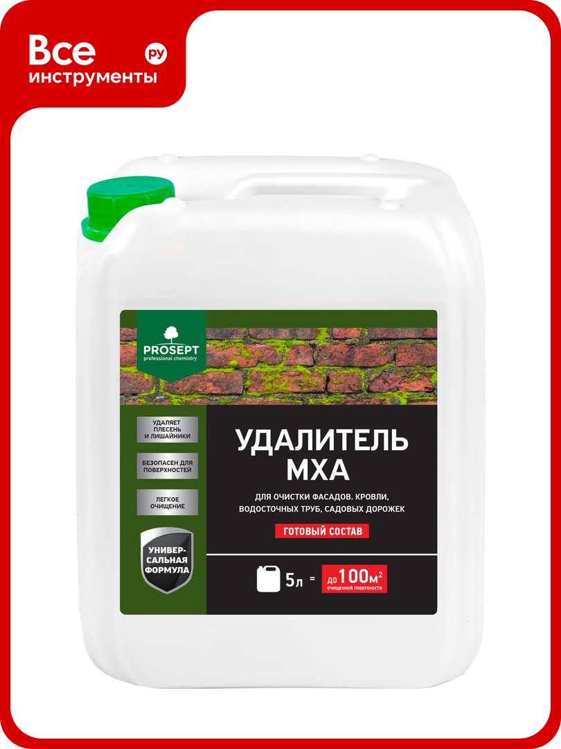 Удалитель мха PROSEPT готовый состав / 5 л 084-5