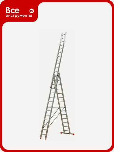 Изображение товара Универсальная трехсекционная лестница Krause TRIBILO профессиональная алюминиевая многоступенчатая конструкция