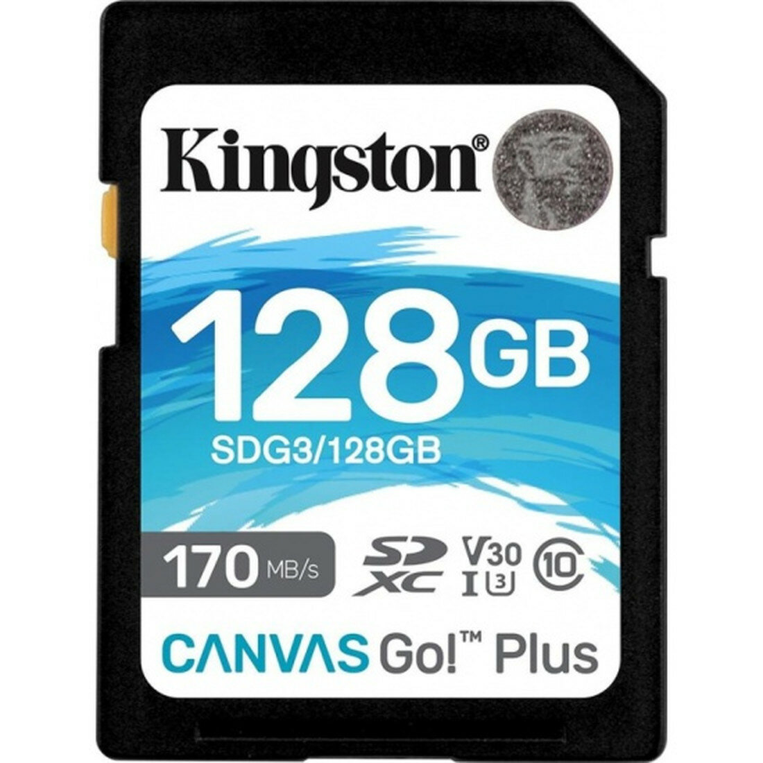 Карта памяти Kingston Canvas Go Plus 128Gb SDXC UHS-I U3 V30 (170/90 Mb/s)