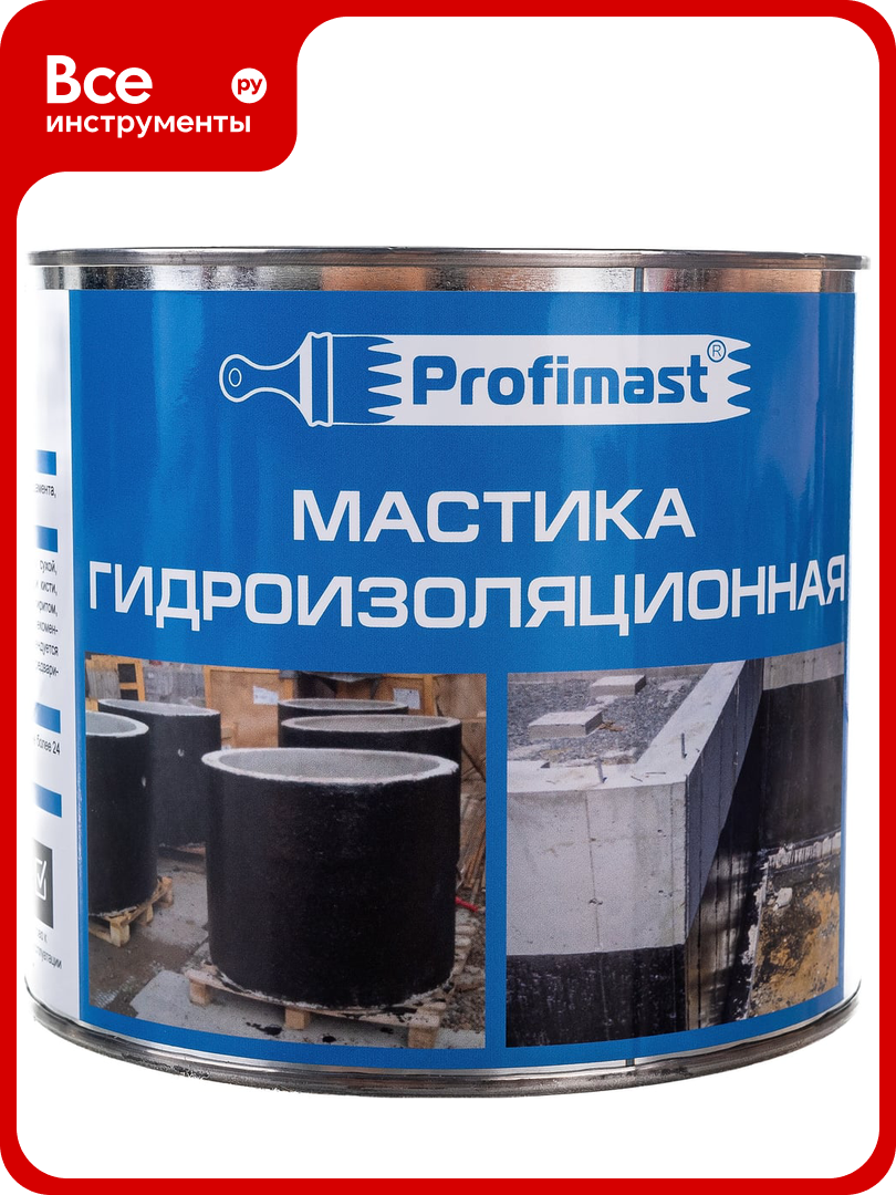 Гидроизоляционная мастика Profimast 2 л / 1,8 кг 4607952900639