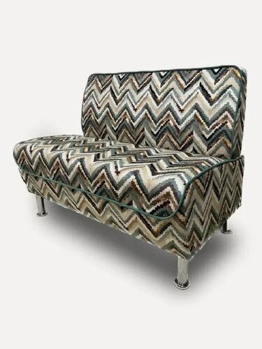 Изображение товара Диван прямой микс 119х65х84 см, нераскладной, волна полностью велюр