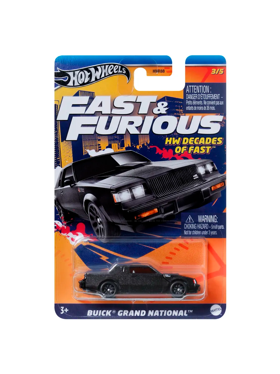 Машинка Hot Wheels Fast & Furious BUICK GRAND NATIONAL, масштаб 1:64,