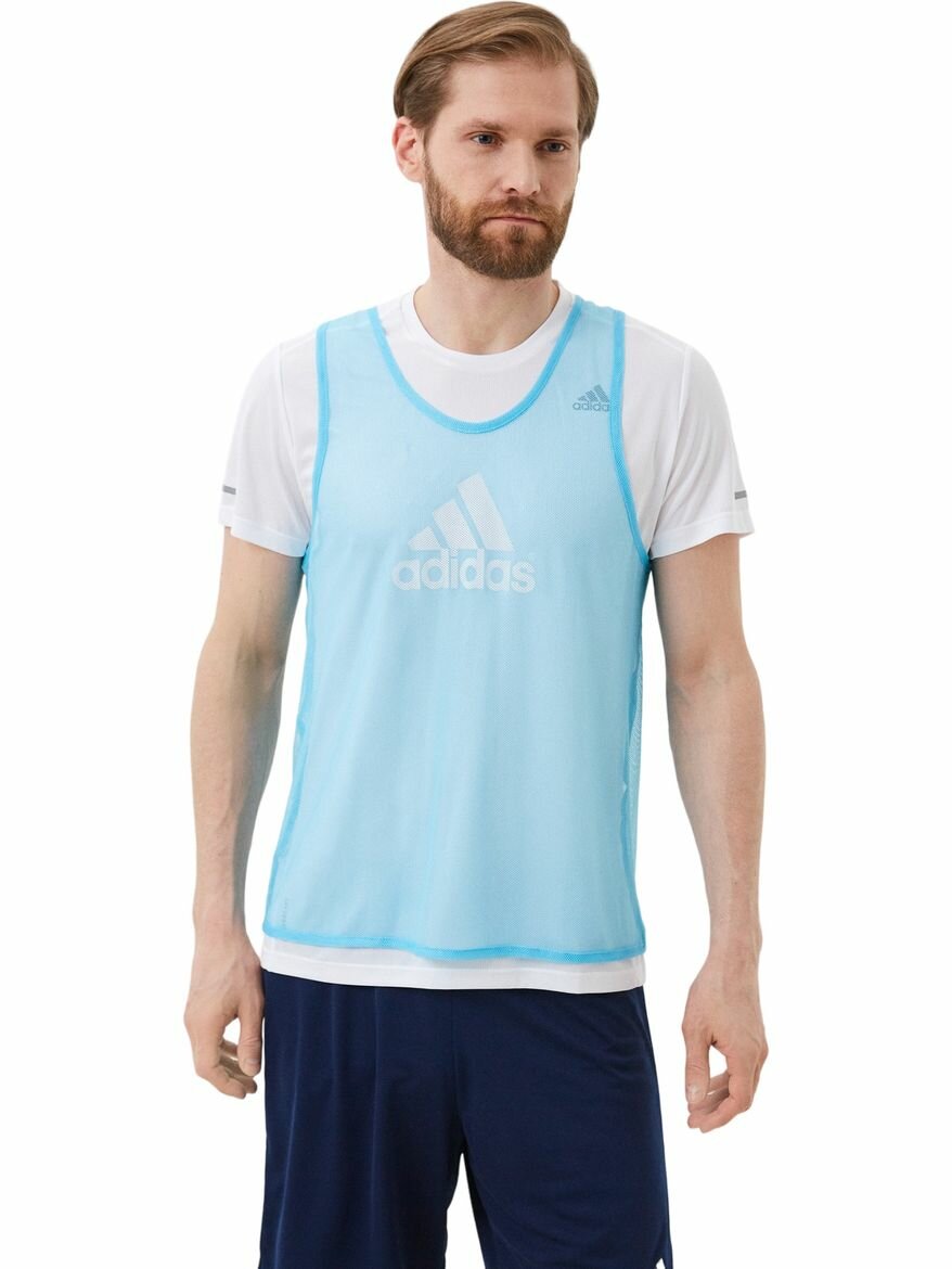 Манишка Adidas Trg BIB 14 для мужчин FI4188 M голубой Футбол 100% полиэстер
