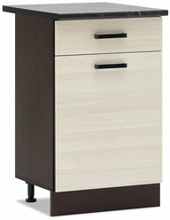 Кухонный модуль напольный с ящиком Нонтон Мальва Н500-1Я, 50x42x83 см, венге / лоредо